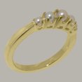 thumbnail image 3 of LBG British Made 18k Yellow Gold Cultured Pearl Womens band Ring - 33 size options - Size 8, 3 of 6