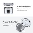 thumbnail image 3 of Cápsulas de café expreso rellenables de acero inoxidable para máquina Cápsulas de café con filtro reutilizables, 3 of 8
