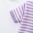 thumbnail image 6 of Eltusu Boys Cotton Polo Shirts, Short Sleeve Summer Striped Pullover Collar Shirts Purple Size 3-4 T, 6 of 8