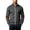 Dark Gray, variant on Mens Mock Neck Knit Jacket Full Zip Cardigan Sweater with Jacquard Texture and Suede Like Elbow Patch Panels White XL