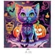 thumbnail image 1 of Pintura de diamante con tema de Halloween, arte de taladros especiales de calabaza, perro, gato, Cristal AB, piedra que brilla en la oscuridad, ASF2769, 1 of 4