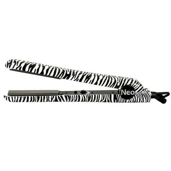 The Neo Choice - Ceramic Pro 1.25" Plates Hair Straightener Flat Iron W/ Temp Control - White Zebra