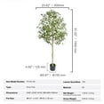 thumbnail image 6 of SKYSHALO 5FT Artificial Olive Tree, Pre-assembled Faux Olive Tree in Black Plastic Pot, Indoor Fake Potted Tree with Natural Wood Trunk and Lifelike Fruits, Artificial Plants for Home Office Decor, 6 of 9