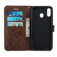 thumbnail image 3 of Samsung Galaxy M20 Wallet Case, Dteck Embossed Flower PU Leather Magnetic Flip Stand Case Cover [Built-in Card Slots][w/ Hand Strap] For Samsung Galaxy M20, Coffee, 3 of 4