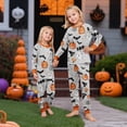 thumbnail image 6 of Halloween Family Pajamas Matching Set - 2 Piece Halloween Ghost with Pumpkin Print Top & Pants Sleepwear for Family Halloween Nights Blue Pajamas for 7 Years Pjs, 6 of 7