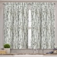 thumbnail image 2 of Ambesonne Botanical Valance & Curtain 3 Pcs Set, Dried Branches and Wood, 55"x24", Off White Dark Brown, 2 of 7