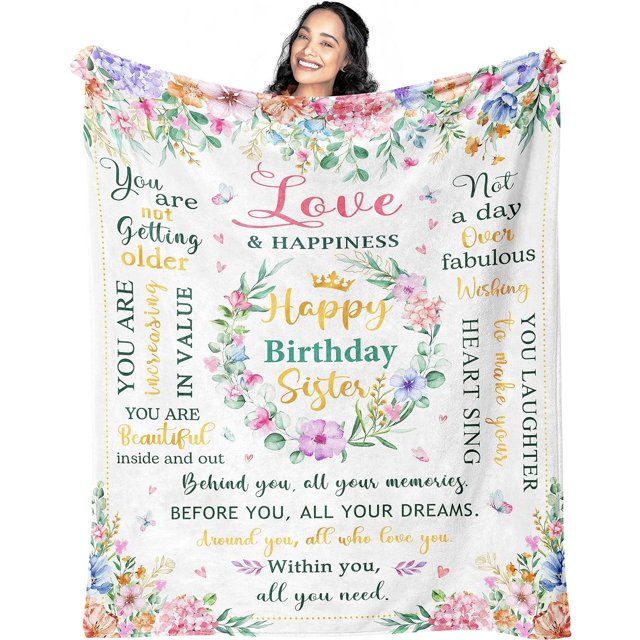 LHSHID Birthday Gifts for Women Blanket January Birthday Gifts for Women Mom Girls Daughter Wife Best Friend Birthday Gifts Gifts for Women Birthday Unique Friend Birthday Gift for Women 50x60in