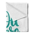 thumbnail image 2 of Saying Soft Flannel Fleece Blanket, You Are So Loved Text Handwritten Lettering Romantic Valentines Day Theme, Cozy Plush for Indoor and Outdoor Use, 70" x 90", Turquoise and White, by Ambesonne, 2 of 5