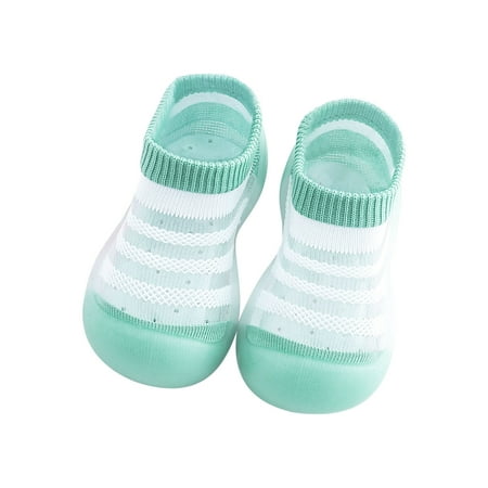 

Binmer Toddler Baby Boys Girls Cute Fashion Stripe Hollow Out Breathable Soft Non-Slip Toddler Shoes Socks