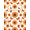 Orange Peach, Pattern 14, variant on ODIKA 8'x10' Washable Area Rug Vinyl Palette Orange Botanical Repeating Peach Bedside Sunflower for Dining Room, Large Office, Lounge, Non-Slip Chair-Friendly Mat