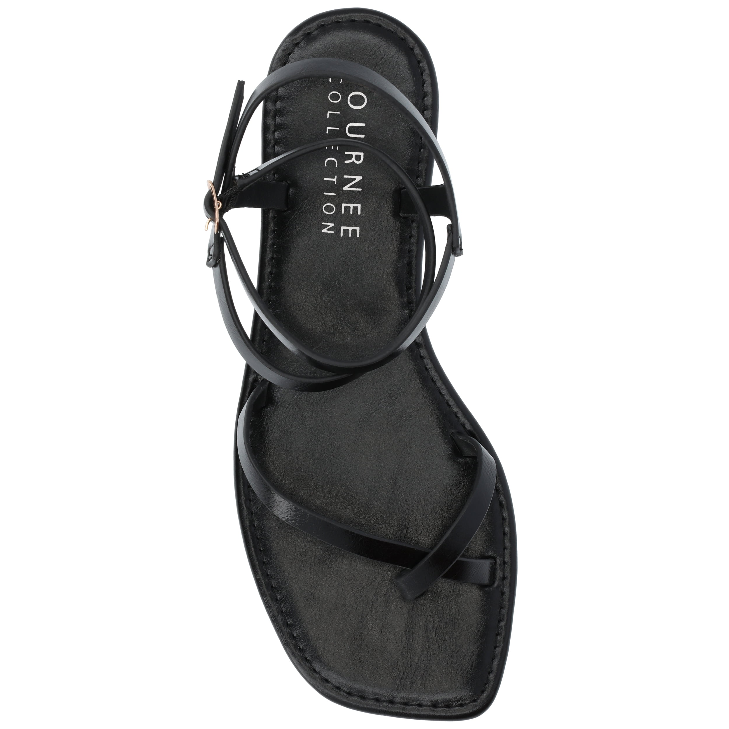 Journee Womens Charra Buckle Flat Sandals