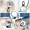 thumbnail image 6 of GoXteam 1X/30X Magnifying Handheld Mirror Double Sided, Foldable Travel Makeup Mirror, Adjustable Rotation Pedestal Hand, Hanging, Desk Vanity Mirror, Black, 6 of 7