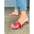 thumbnail image 4 of Bamboo Magical-61 Floral Print Slide Sandal in Red, 4 of 4
