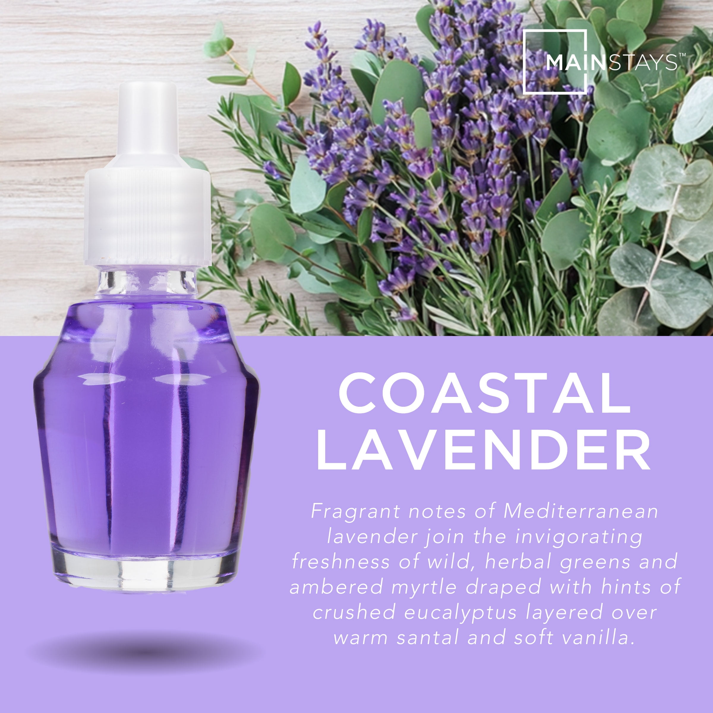 Mainstays Aroma Accent Fragrance Oil Coastal Lavender 24mL with