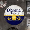 thumbnail image 2 of Placa Metal Vintage Corona Pintura Hierro Redonda Arte Pared Del 30x30cm, 2 of 8