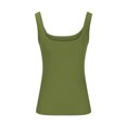 thumbnail image 6 of Royisotas Casual Tank Tops for Women Army Green Sleeveless Summer Camisoles for Women Solid Color Crew Neck Slim Cami Tank Tops for Women, 6 of 6