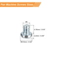 thumbnail image 2 of #6 32x3/16" Pan Head Phillips Machine Screws, 50 Pack Zinc Plated Carbon Steel Cross Head Screws, 2 of 5