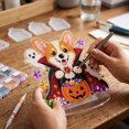 thumbnail image 5 of Halloween Christmas Diamond Art Painting Kit for Adults Acrylic Tabletop Ornament with Stand, Sparkling Resin Diamonds DIY Craft for Home Desk Shelf Decor Gift by OVFUIZ, 5 of 8