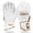 White/Gold, variant on Franklin Sports MLB Batting Gloves - CFX Pro PRT Heavy Duty Protective Baseball + Softball Batting Gloves - Adult Padded Reinforced Leather - Adult Small - Black + Gold
