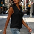 thumbnail image 4 of Womens Cotton Linen Summer Tops, Sleeveless Shirts for Women Casual Lightweight Button Down Lapel Tank Top Dressy Blouses Mothers Gifts, 4 of 6