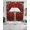 Dark Red Bright Red Emerald Green, variant on Red Christmas Swag Kitchen Curtains Sets for Windows 24 Inch Length, Winter Xmas Balls Snowflake Pine Branches Short Window Curtain Panels Swags Valances and Tiers 3 Piece Set for Cafe/Dining Room