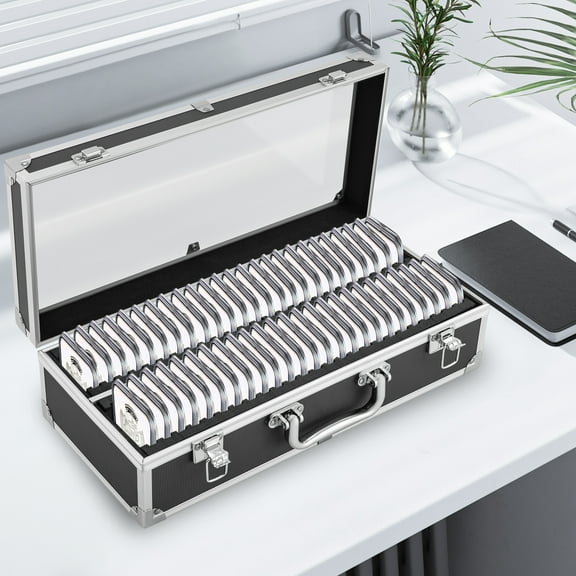 Holder Case for Storage Storage & Display Box Case Holds 50 Coin Coin Slab Holders Coin Collector with 50 Slots Storage Box for 50 Universal Coin Slab Coin Holders