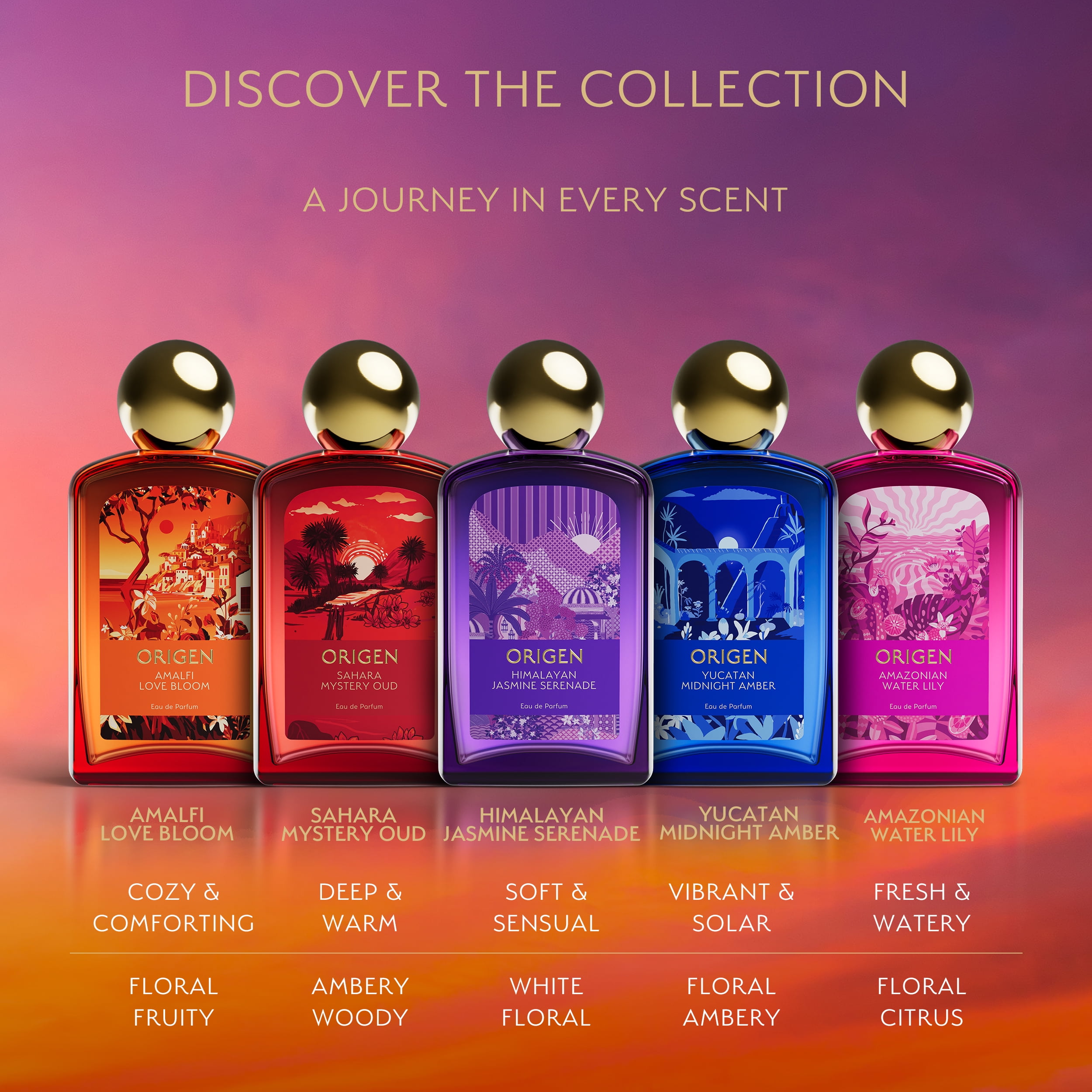Origen Amalfi Love Bloom Eau de Parfum, a Cozy and Comforting Floral Fruity Fragrance for Women, 3.3 oz