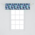thumbnail image 2 of Ambesonne Tropical Window Valance, Hawaiian Aloha Concept, 42" x 12", Blue Black Pink, 2 of 3