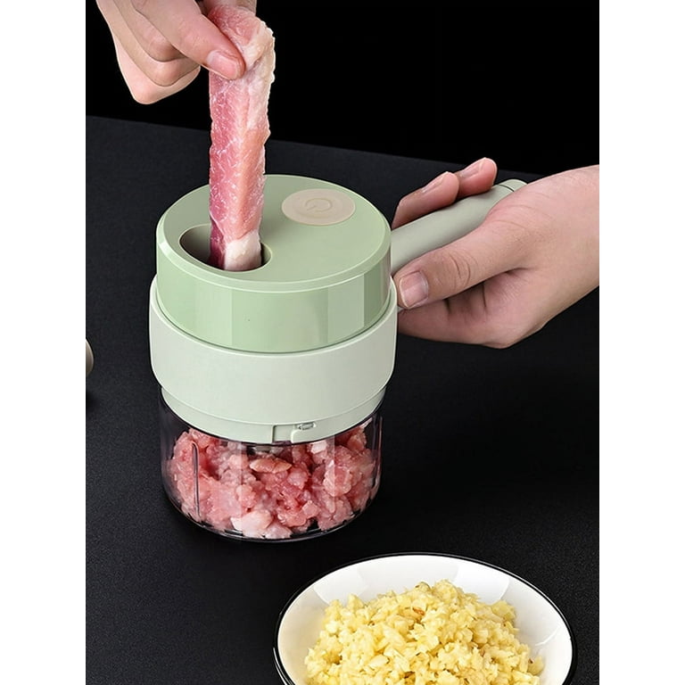 Electric Vegetable Cutter Set Handheld Garlic Slicer