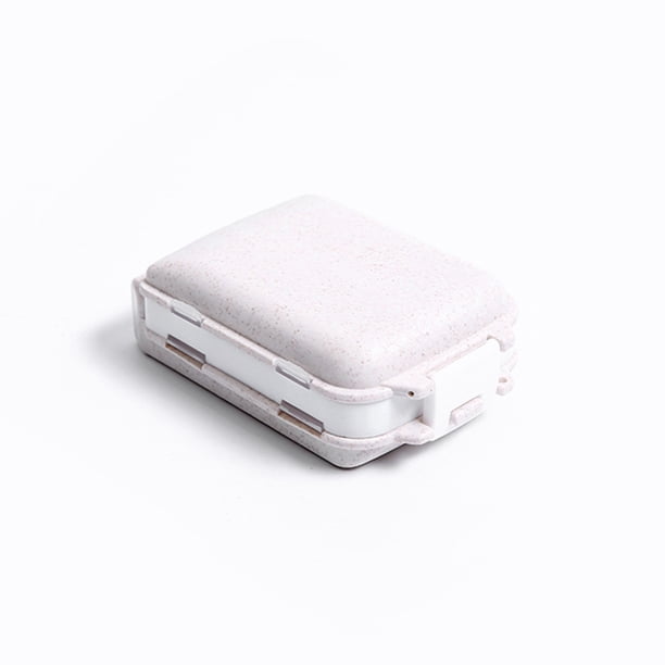 Ounissouiy Caja de pastillas, contenedor portátil sellado, organizador de tabletas plegable, divisor de tabletas de almacenamiento, dispensador para Almacenamiento y organización del hogar Paja Ounissouiy HA028306-01