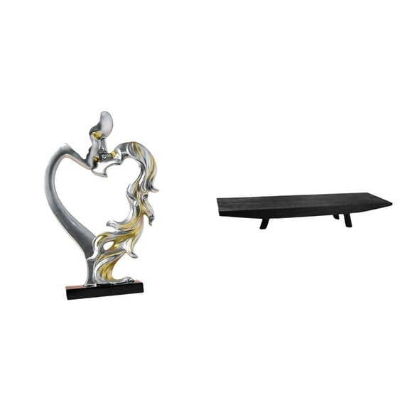 Figura de pareja romántica, estatua coleccionable, adorno de escritorio para dormitorio, boda, estantería, armario, decoración del hogar con bandeja d
