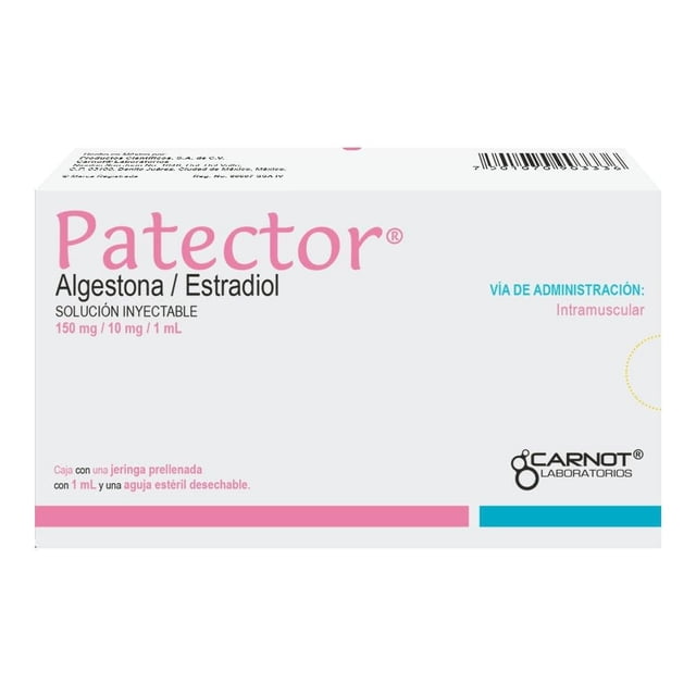 Patector 150mg/10mg/1ml Solución Inyectable 1 Jeringa Prellenada con 1 ml y 1 Aguja Estéril Desechable.
