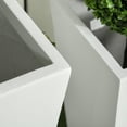 thumbnail image 6 of Outsunny 2-Pack MgO Flower Pots with Drainage Hole, Outdoor Planters White, 6 of 9