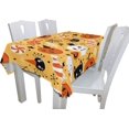 thumbnail image 3 of Coolnut Tablecloth Halloween Holiday Symbols Modern Table Cover for Home Decoration, Spill Proof Cloth Washable for Dinner Picnic, 60"x120", 3 of 6