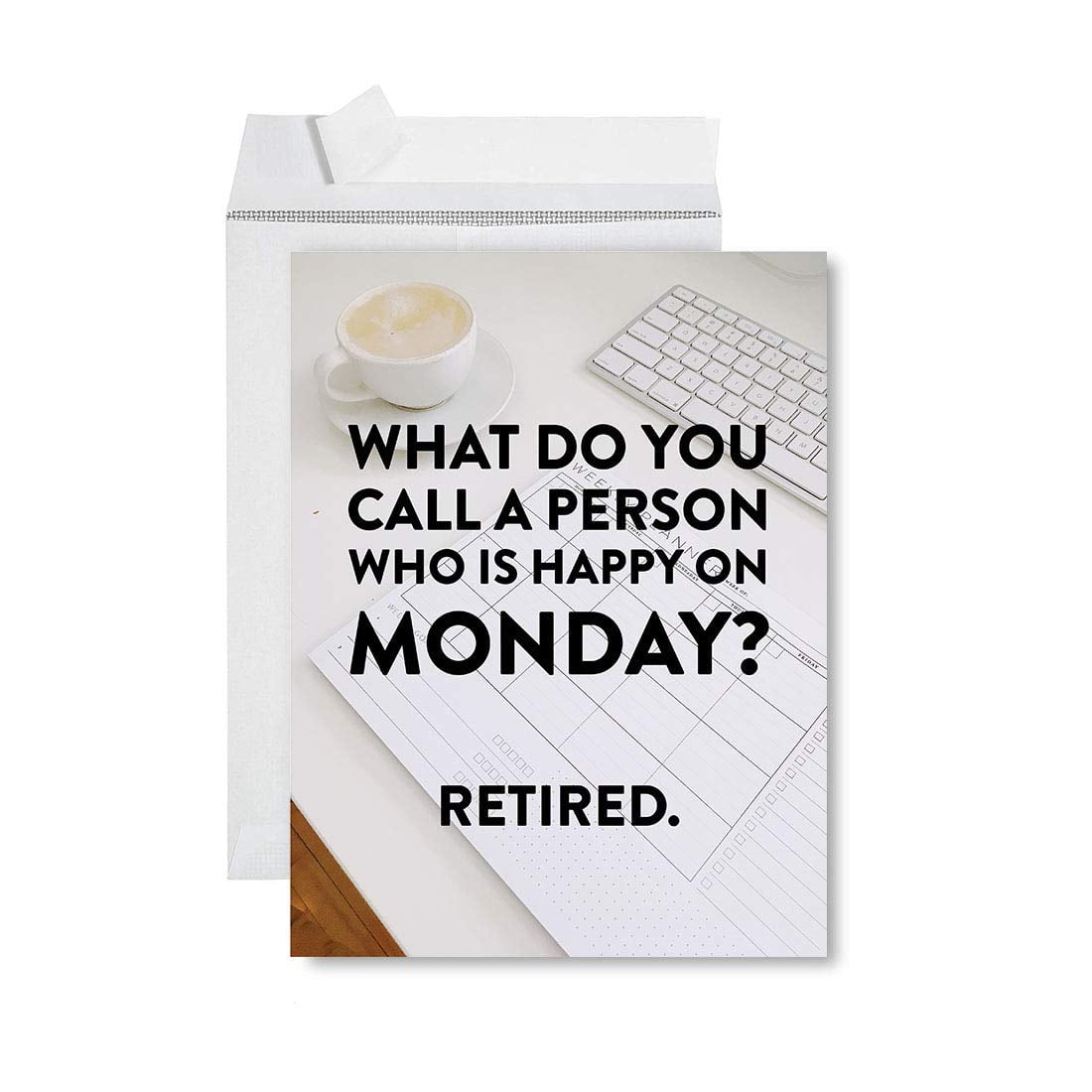 Andaz Press Funny Jumbo Retirement Card With Envelope, Greeting Card