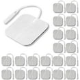 thumbnail image 1 of 2"X2" 20 Piece Massage Patches, Reusable Latex Free Replacement Pad Electrode Pads with Upgraded Adhesive Electrode Pad Gel and Non-Irritating Design for Muscle Stimulator Electrotherapy（2.5 jack）, 1 of 7