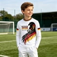 thumbnail image 2 of 2026 Soccer Game Kids Germany Soccer Long Sleeve Training Shirt, Breathable Sport Casual T Shirt for Youth Soccer Fans 3-15Y, 2 of 5