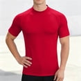 thumbnail image 5 of USNSM Men's Short Sleeve UPF 50+ Sun Protection Shirts Quick Dry Athletic Fitness T-Shirt Hiking Running Swimming Rash Guard Red S, 5 of 6