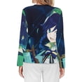 thumbnail image 2 of Genshin Impact Women's Pajama Top 3D Digital Print Sleepwear Trendy Crewneck Pullovers Long Sleeve Shirts S, 2 of 8