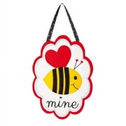 Evergreen Bee Mine Valentine Outdoor-Safe Felt Door Decor