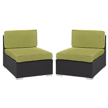 Gather Armless Chair Set of 2 in Espresso Peridot