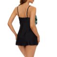 thumbnail image 4 of Tummy Control Swimdress for Women Polka Dots Print Swimsuits Ruffled Flowy Swimdress 2 Piece Tankini Set with Shorts, 4 of 7