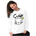 thumbnail image 5 of Crazy Cat Lady Cutie Feline Kitty Women Crewneck Sweatshirt Brisco Brands M, 5 of 6