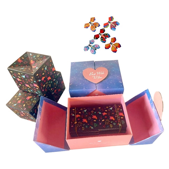 Juego de Caja de Regalo Sorpresa de Moda Bolsa de Regalo Personalizada Regalo de Cumpleaños Regalo de San Valentín Sobre Rojo Que Rebota I