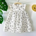 thumbnail image 2 of Gubotare Girls Summer Dress Toddler Girl Outfit Smocked Dress Flutter Sleeve Retro Plaid Dress Cake Smash 5T 6T (Beige,5-6 Years), 2 of 6