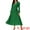 Dark Green, variant on DARING DIVA Women's Long Puff Sleeve Flowy Ruffle Pleated Dress with Belt S Blue