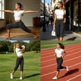 thumbnail image 5 of Eiyaclvo Work Capri Pants for Women High Waisted Stretch Straight Leg Cropped Pant Pull on Athletic Golf Cpris with Pockets, 5 of 10