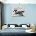 thumbnail image 3 of HFDF Farmhouse Horse Wall Art Black and White Horse Pictures Wall Decor Horse Gifts Office Decor Rustic Running Horse Canvas Painting Country Decorations Artwork for Living Room 10x8inch Framed, 3 of 6