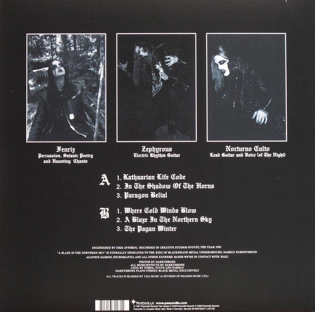 Darkthrone – A Blaze In The Northern Sky A Blaze In The Northern Sky - 2CD – Peaceville