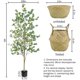 thumbnail image 5 of Cacchiling artificial de eucalipto de 180 cm con tronco de madera, 5 of 7